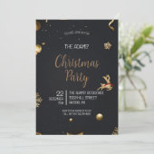 Elegante Weihnachts-Party Einladung (Stehend Vorderseite)