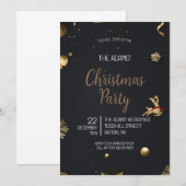 Elegante Weihnachts-Party Einladung (Vorne/Hinten)
