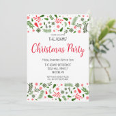 Elegante Weihnachts-Party Einladung (Stehend Vorderseite)