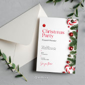 Elegante Weihnachts-Party Einladung