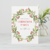 Elegante Weihnachts-Party Einladung (Stehend Vorderseite)