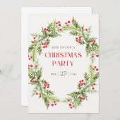 Elegante Weihnachts-Party Einladung (Vorne/Hinten)