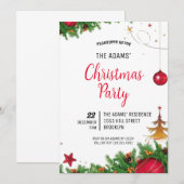 Elegante Weihnachts-Party Einladung (Vorne/Hinten)