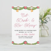 Elegante Weihnachts-Party Einladung (Stehend Vorderseite)
