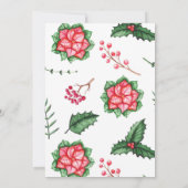 Elegante Weihnachts-Party Einladung (Rückseite)