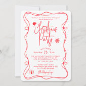 Elegante Weihnachts-Party Einladung (Vorderseite)