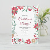 Elegante Weihnachts-Party Einladung (Stehend Vorderseite)