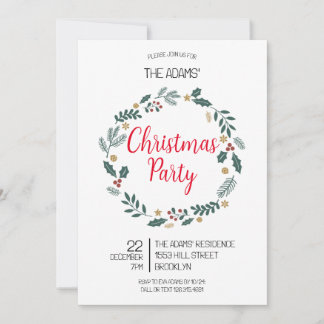 Elegante Weihnachts-Party Einladung