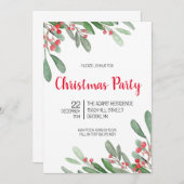 Elegante Weihnachts-Party Einladung (Vorne/Hinten)