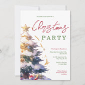 Elegante Weihnachts-Party Einladung (Vorderseite)