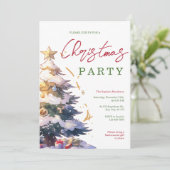 Elegante Weihnachts-Party Einladung (Stehend Vorderseite)