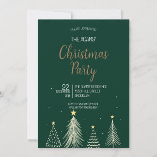 Elegante Weihnachts-Party Einladung