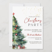 Elegante Weihnachts-Party Einladung (Vorderseite)