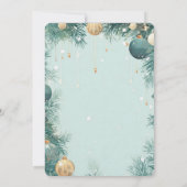 Elegante Weihnachts-Party Einladung (Rückseite)