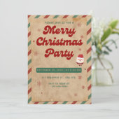 Elegante Weihnachts-Party Einladung - individuell  (Stehend Vorderseite)