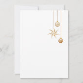 Elegante Weihnachts-Party Einladung mit Gold Stars (Rückseite)