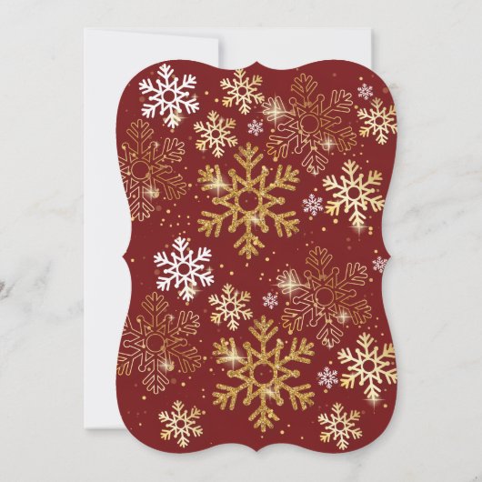 Elegante Weihnachts-Party Einladungen (Rückseite)