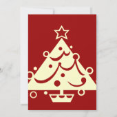 Elegante Weihnachts-Party Einladungen | Rot und Ec (Rückseite)