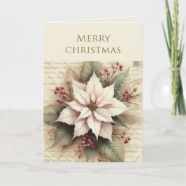 Elegante Weihnachts-Poinsettien-Blume Feiertag Karte