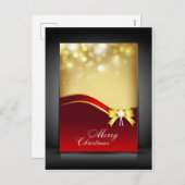 Elegante Weihnachts-Postkarte Feiertagspostkarte (Vorne/Hinten)