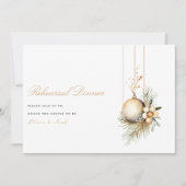 Elegante Weihnachts-Probe Dankeskarte (Vorderseite)