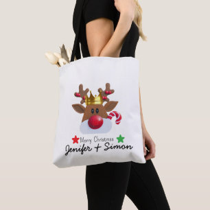 Elegante Weihnachts-Rentier-Tragetasche Tasche
