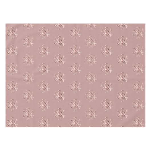Elegante Weihnachts-Rose Gold Snowflakes Pattern T Tischdecke (Vorderseite (Horizontal))