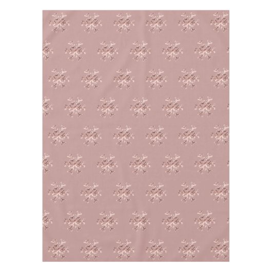 Elegante Weihnachts-Rose Gold Snowflakes Pattern T Tischdecke (Vorderseite)