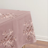 Elegante Weihnachts-Rose Gold Snowflakes Pattern T Tischdecke (Beispiel)