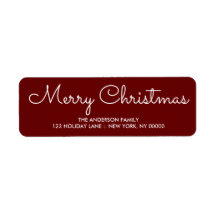 Elegante Weihnachts-Rücksendeadresse