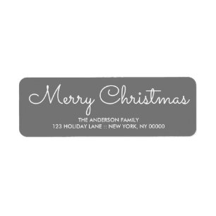 Elegante Weihnachts-Rücksendeadresse