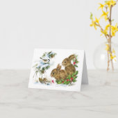 Elegante Weihnachts-Schneebesen und Vögel Karte (Gelbe Blume)