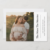 Elegante Weihnachts-Schwangerschafts-Ankündigung F Feiertagskarte (Vorderseite)