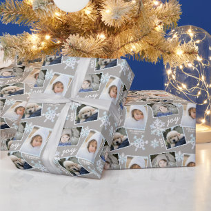 Elegante Weihnachts-Snowflake White Opal mit 3 Fot Geschenkpapier