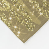 Elegante Weihnachts Sparkling Bäume Gold Fleecedecke (Ecke)