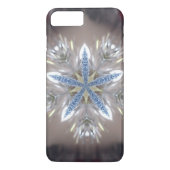 Elegante Weihnachts-Star Shiny Blue White Case-Mate iPhone Hülle (Rückseite)