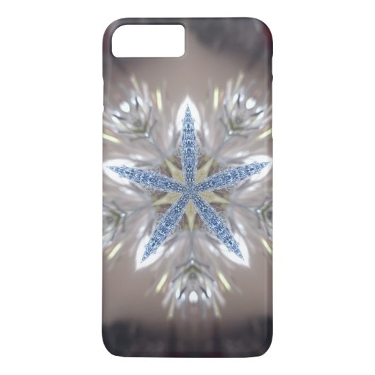 Elegante Weihnachts-Star Shiny Blue White Case-Mate iPhone Hülle (Rückseite)