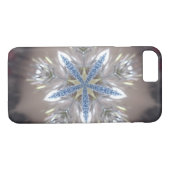 Elegante Weihnachts-Star Shiny Blue White Case-Mate iPhone Hülle (Rückseite (Horizontal))