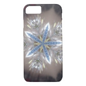 Elegante Weihnachts-Star Shiny Blue White Case-Mate iPhone Hülle (Rückseite)