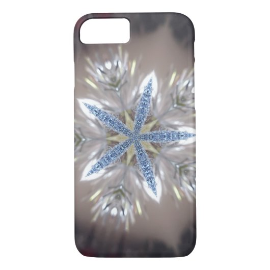Elegante Weihnachts-Star Shiny Blue White Case-Mate iPhone Hülle (Rückseite)