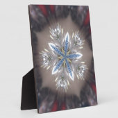 Elegante Weihnachts-Star Shiny Blue White Fotoplatte (Seite)