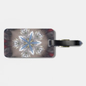 Elegante Weihnachts-Star Shiny Blue White Gepäckanhänger (Rückseite horizontal)