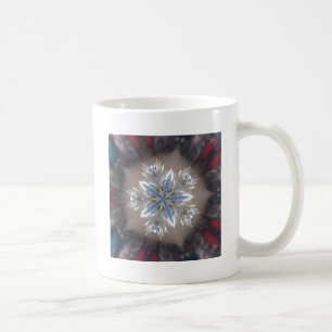 Elegante Weihnachts-Star Shiny Blue White Kaffeetasse
