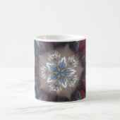 Elegante Weihnachts-Star Shiny Blue White Kaffeetasse (Mittel)