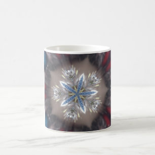 Elegante Weihnachts-Star Shiny Blue White Kaffeetasse