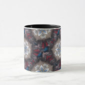 Elegante Weihnachts-Star Shiny Blue White Tasse (Zentrum)