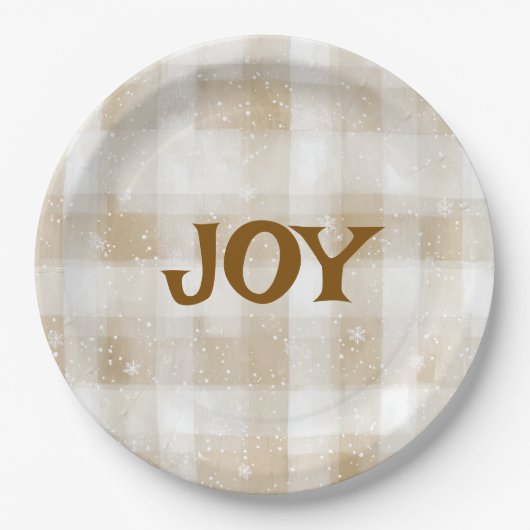 Elegante Weihnachts-Text-Papierplatten Pappteller (Vorderseite)
