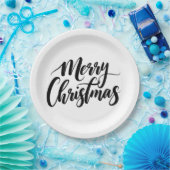 Elegante Weihnachts-Text-Papierplatten Pappteller (Party)