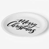 Elegante Weihnachts-Text-Papierplatten Pappteller (Schrägansicht)