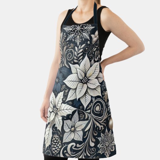 Elegante Weihnachts-Themed Poinsettia Schürze (InSitu)